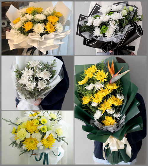 山东青岛胶州市张应镇西青杨杭村白事花束代送